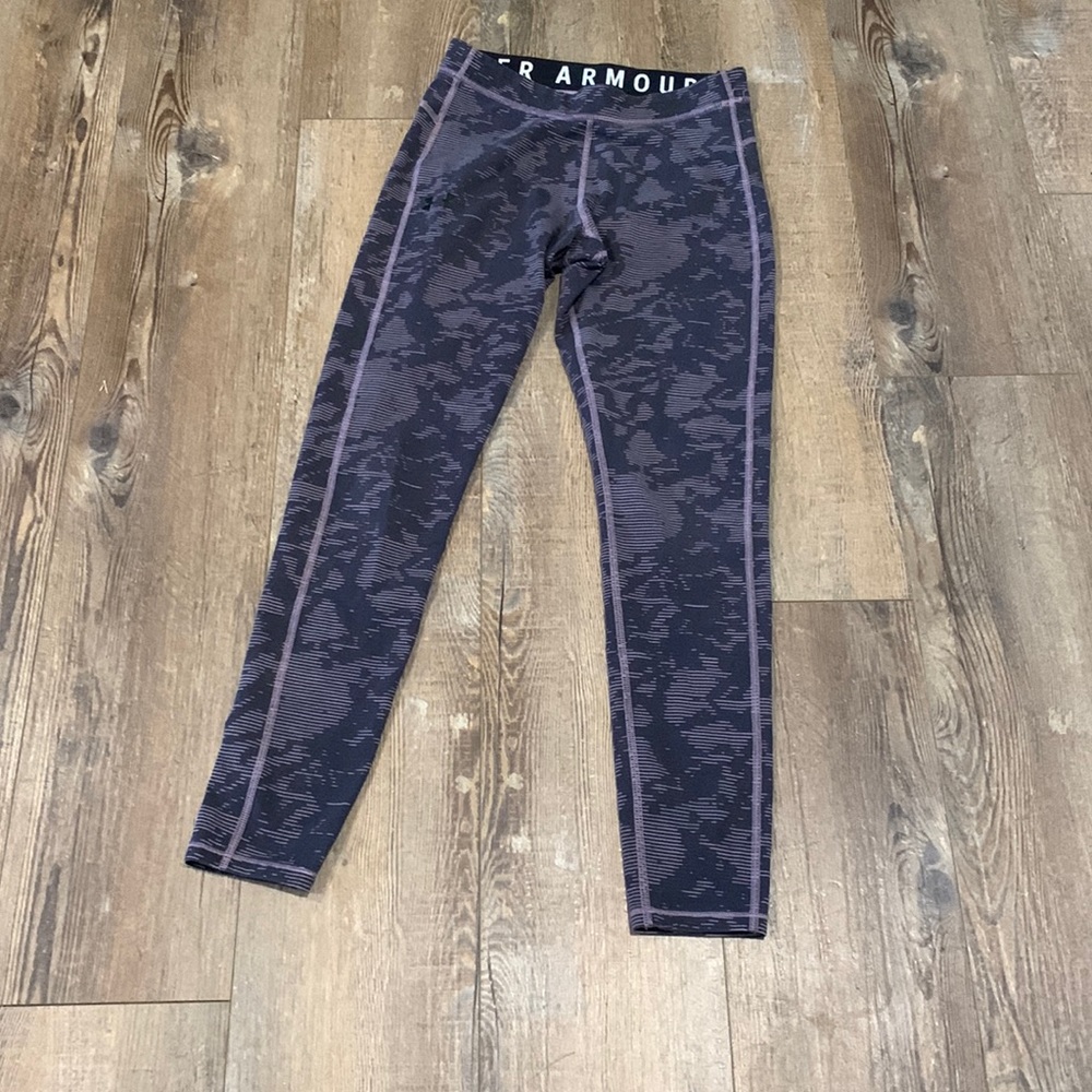 Purple patterned underarmour leggings